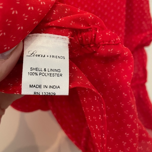 Lovers + Friends Red, off the shoulder Top, Like New - Picture 5 of 7
